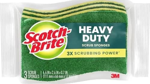 Scotch-Brite Heavy Duty Scrub Sponge 24 Pack | 3X Scrubbing Power, Lasts 3X Longer thumbnail 1