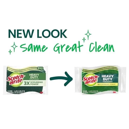 Scotch-Brite Heavy Duty Scrub Sponge 24 Pack | 3X Scrubbing Power, Lasts 3X Longer thumbnail 2
