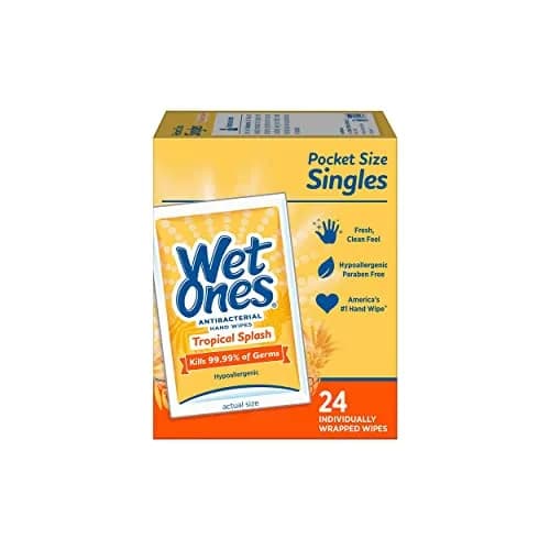 Wet Ones Antibacterial Hand Wipes Citrus Scent Singles 24 ct | Kills 99.99% of Germs thumbnail 2
