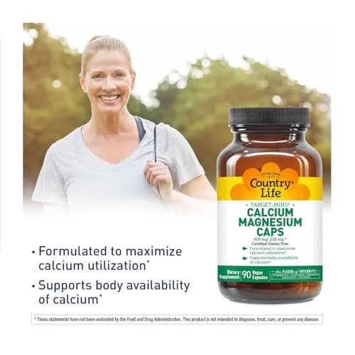 Country Life Target-Mins Calcium Magnesium Complex 90 Capsules | Supports Bone & Muscle Health thumbnail 2