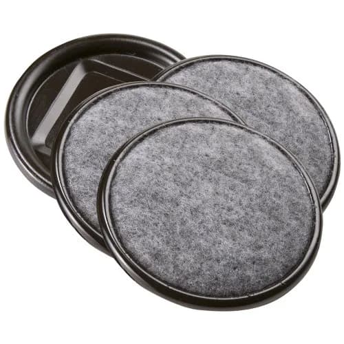 SOFTTOUCH 2-1/2" Round Reusable Carpet Bottom Furniture Caster Cups, 4-Pack, Brown | Protects Floors from Scratches & Noise thumbnail 1