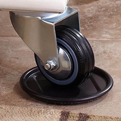 SOFTTOUCH 2-1/2" Round Reusable Carpet Bottom Furniture Caster Cups, 4-Pack, Brown | Protects Floors from Scratches & Noise thumbnail 4