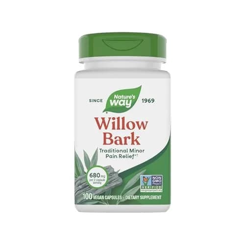 Nature's Way Willow Bark 680 mg Vegan Capsules | Traditional Minor Pain Relief Supplement 100 Count thumbnail 1