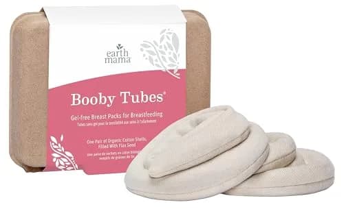 Earth Mama Booby Tubes 4.2 oz | Organic Gel-Free Breast Packs for Nursing Comfort thumbnail 2