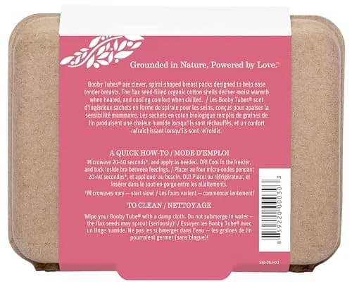 Earth Mama Booby Tubes 4.2 oz | Organic Gel-Free Breast Packs for Nursing Comfort thumbnail 4