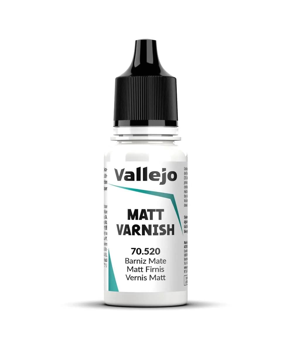 Vallejo Permanent Gloss Acrylic Varnish 55 ml (2.02 Fl Oz) | Scratch Resistant & Non-Yellowing for Indoor/Outdoor Surfaces — Matt Varnish 17ml
