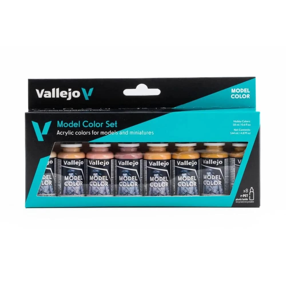 Vallejo Model Color Face & Skin Tones Set | Acrylic Paints | 8 x 18 ml - main product image