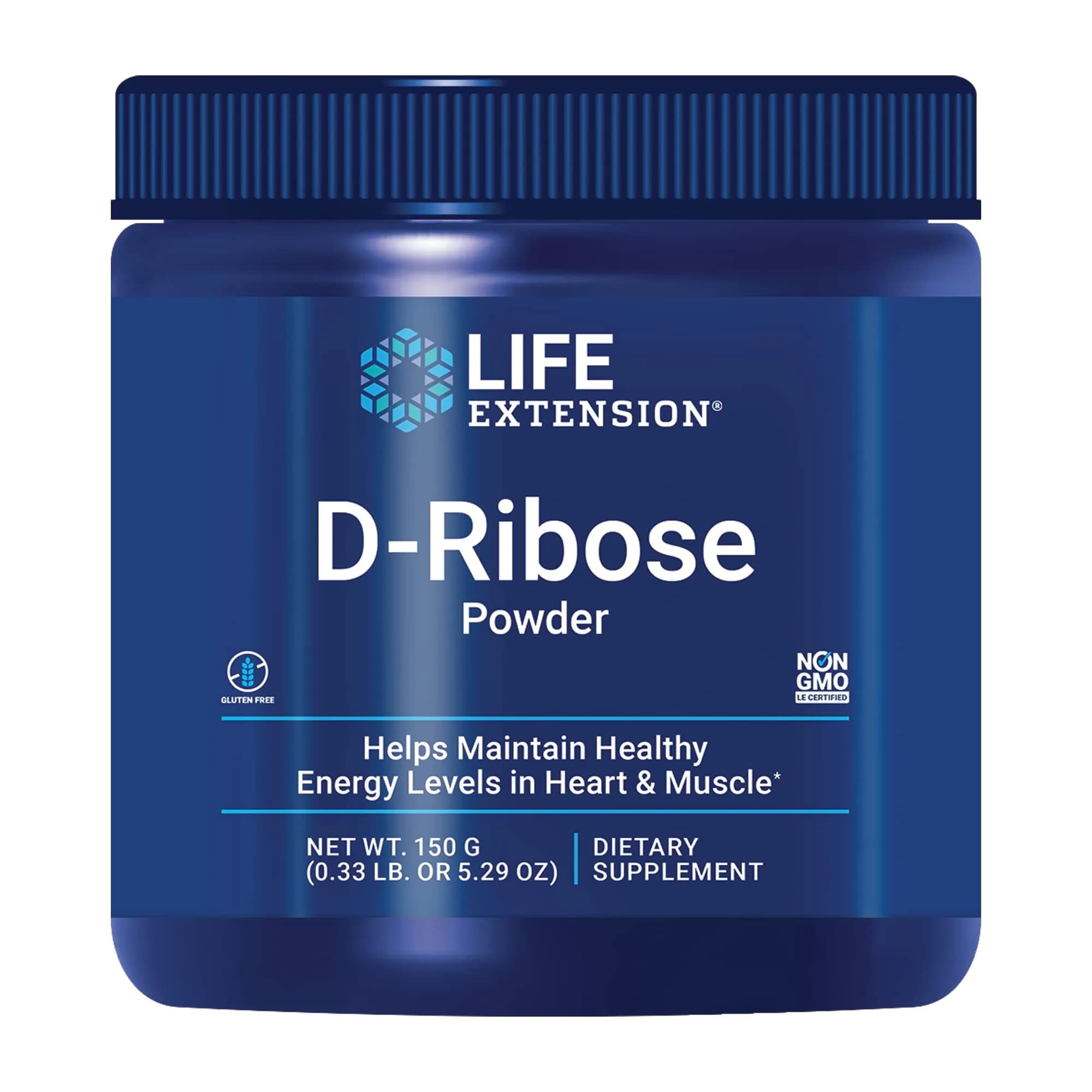 Life Extension D-Ribose Powder 150 Grams | Cellular Energy Support - main product image