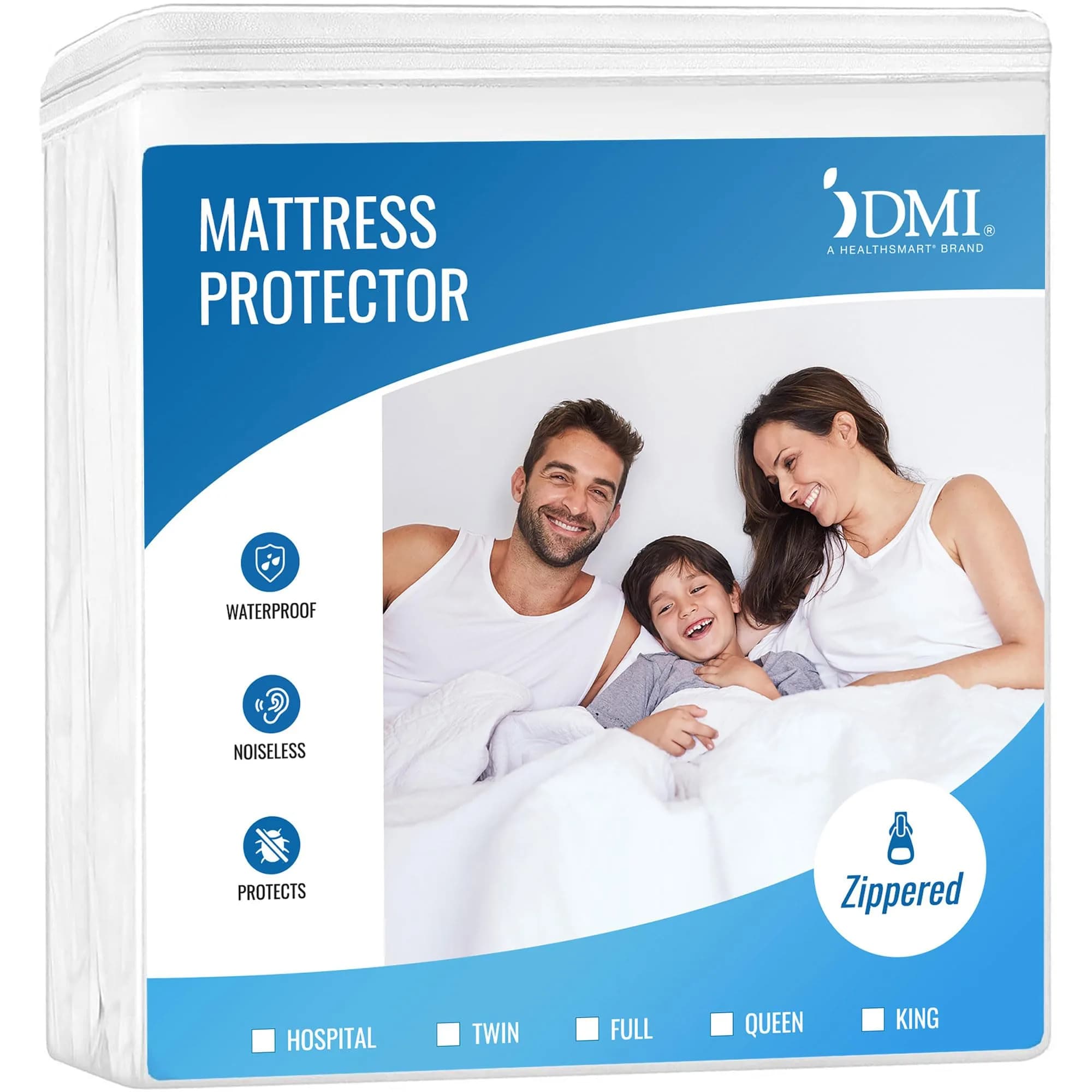 DMI Waterproof Mattress Protector and Cover Twin | Zippered, Noiseless, Durable - main product image