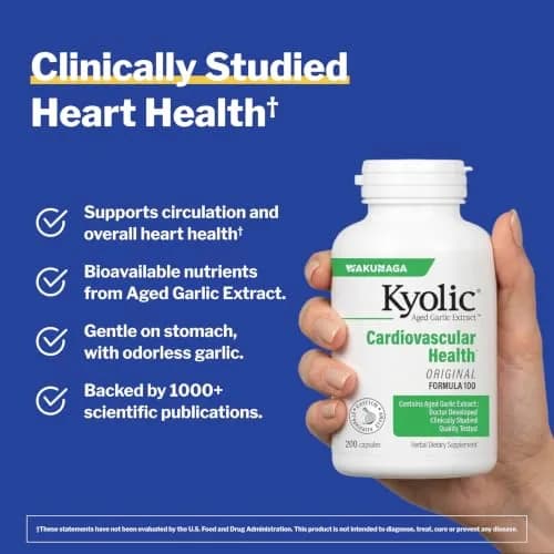 Kyolic Aged Garlic Extract Formula 100, 200 Capsules | Supports Circulatory Function with 1200 mg Aged Garlic Extract Daily thumbnail 2