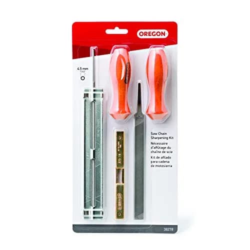Oregon 4.5 mm Chainsaw Sharpening Kit with 5 Wooden File Handles & Depth Gauge | Maintains Chain Sharpness & Accuracy thumbnail 1