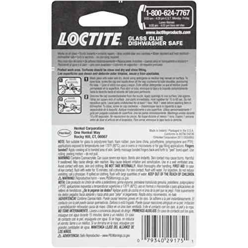 Loctite Glass Glue 0.07 Oz | Clear, Waterproof, Fast Bonding for Glass thumbnail 7