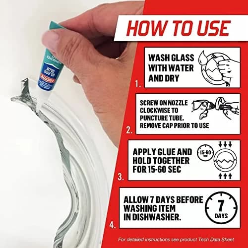 Loctite Glass Glue 0.07 Oz | Clear, Waterproof, Fast Bonding for Glass thumbnail 2