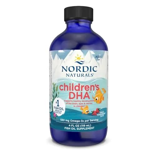 Nordic Naturals Children's DHA 530 mg Omega-3 Fish Oil Strawberry 4 oz | Supports Brain & Immune Development thumbnail 1