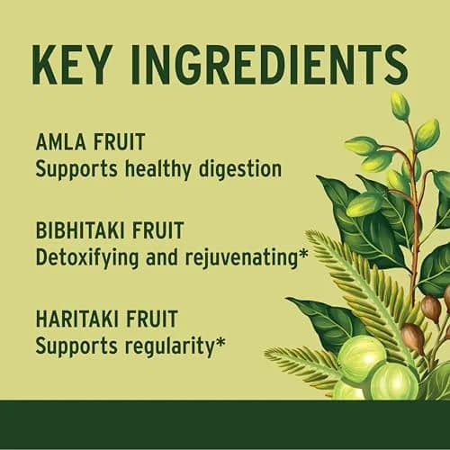 Banyan Botanicals Organic Triphala Tablets - Gentle Daily Digestion & Colon Support - 90 Tablets, Vegan, Non-GMO | Detox & Gut Microbiome Support thumbnail 3