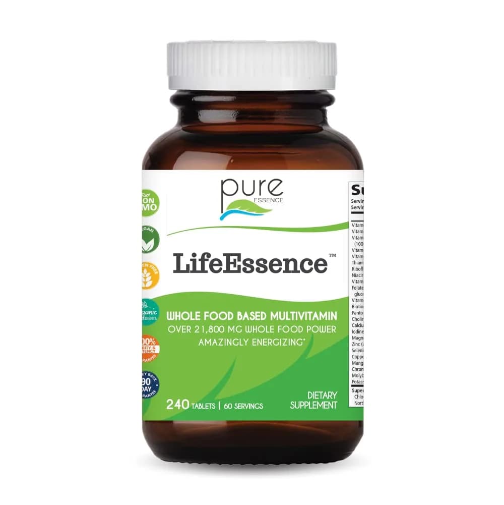 PURE ESSENCE LABS LifeEssence Multivitamin for Women and Men - 240 Tablets | Supports Cellular Energy & Immunity - main product image