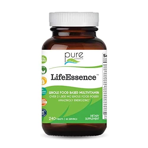 PURE ESSENCE LABS LifeEssence Multivitamin for Women and Men - 240 Tablets | Supports Cellular Energy & Immunity thumbnail 1