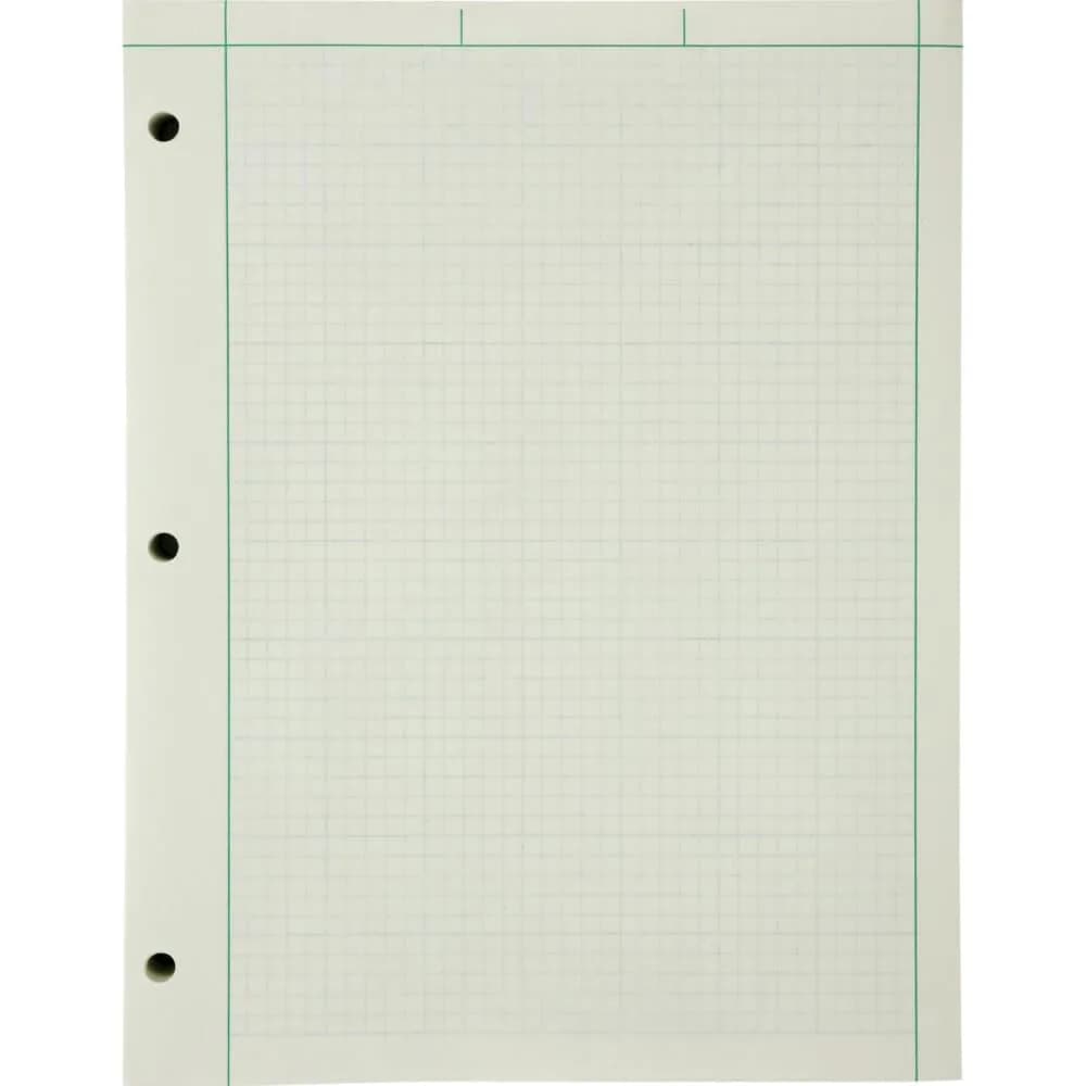 Ampad Engineer Pad Green 21.6 cm x 27.9 cm (8.5" x 11") | 200 Sheet Quad Ruled Pad for Technical Drawings — Green