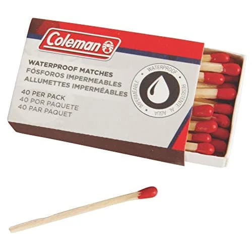 Coleman Waterproof Matches 4 Pack | Extra-Large Match Heads, Waterproof Strike Surface (2.2" x 1.4" x 0.8") thumbnail 1
