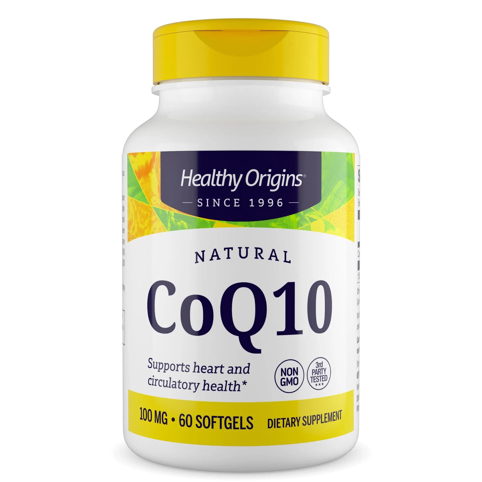 Healthy Origins CoQ10 100 mg Softgels 60 Count | Cellular Energy Production Support - main product image