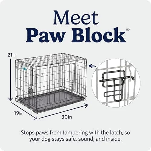 MidWest 30-Inch Double Door iCrate for Medium Breeds 21-40 lbs | Secure, Foldable & Durable thumbnail 4