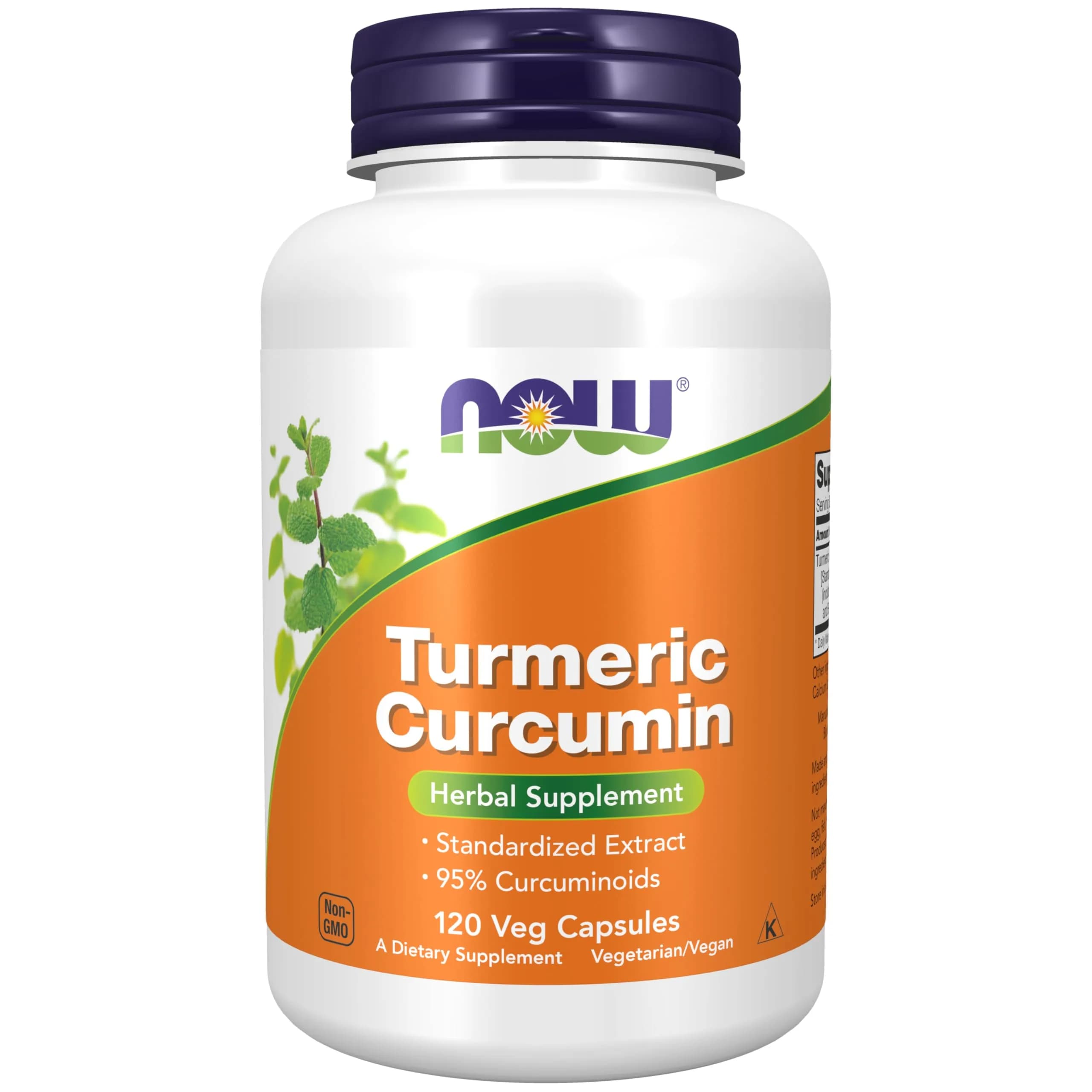 NOW Supplements Turmeric Curcumin 120 Veg Caps | 95% Curcuminoids, Supports Anti-Inflammatory & Heart Health - main product image