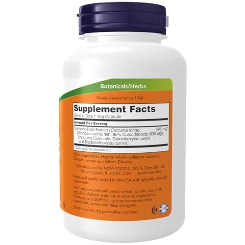 NOW Supplements Turmeric Curcumin 120 Veg Caps | 95% Curcuminoids, Supports Anti-Inflammatory & Heart Health thumbnail 2