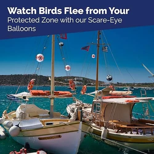Bird-X Scare-Eye Balloon Predator Decoy 3 Colors (3 Count) | Scares Birds Pigeons thumbnail 4