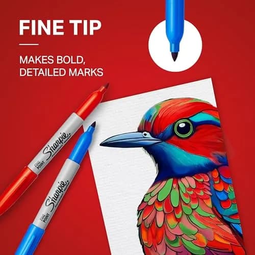 Sharpie Permanent Markers, Fine Point, Black, 12 Count | Fade & Water Resistant thumbnail 6