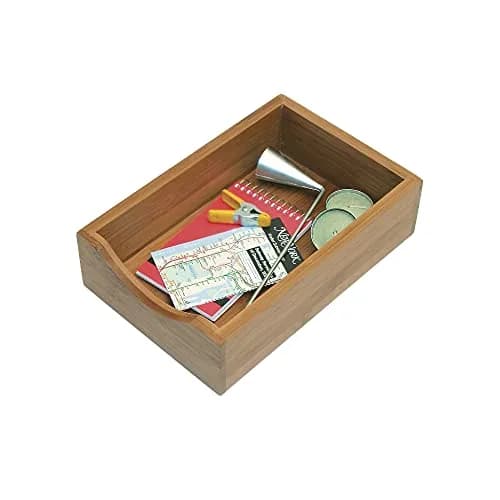 Lipper International Bamboo Wood Stacking Drawer Organizer Box 6" x 9" x 2" | Natural Renewable Resource thumbnail 4