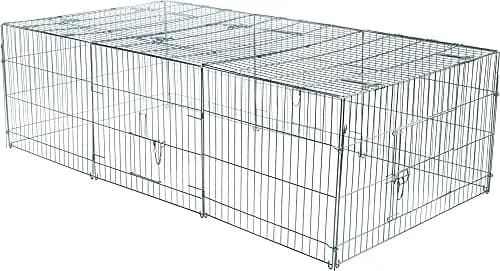 TRIXIE Rabbit Cage - 55 cu. ft., Outdoor Pen Extends Rabbit Hutch and Chicken Coops, Ideal for Small Animals thumbnail 1