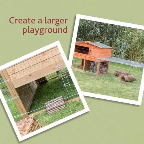 TRIXIE Rabbit Cage - 55 cu. ft., Outdoor Pen Extends Rabbit Hutch and Chicken Coops, Ideal for Small Animals thumbnail 4
