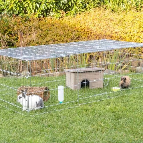 TRIXIE Rabbit Cage - 55 cu. ft., Outdoor Pen Extends Rabbit Hutch and Chicken Coops, Ideal for Small Animals thumbnail 3
