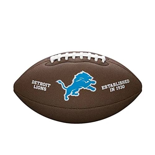 Wilson NFL Backyard Legend Football, Official Size, Composite Leather | Detroit Lions Team Logo thumbnail 1