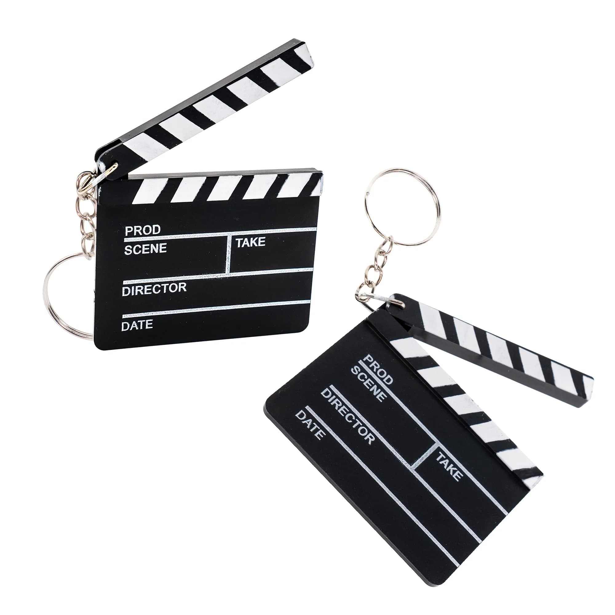 Windy City Novelties 12 Pack Hollywood Clapboard Keychains | Movie Night Party Favors & Decorations