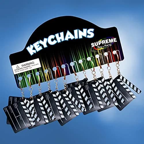 Windy City Novelties 12 Pack Hollywood Clapboard Keychains | Movie Night Party Favors & Decorations thumbnail 4