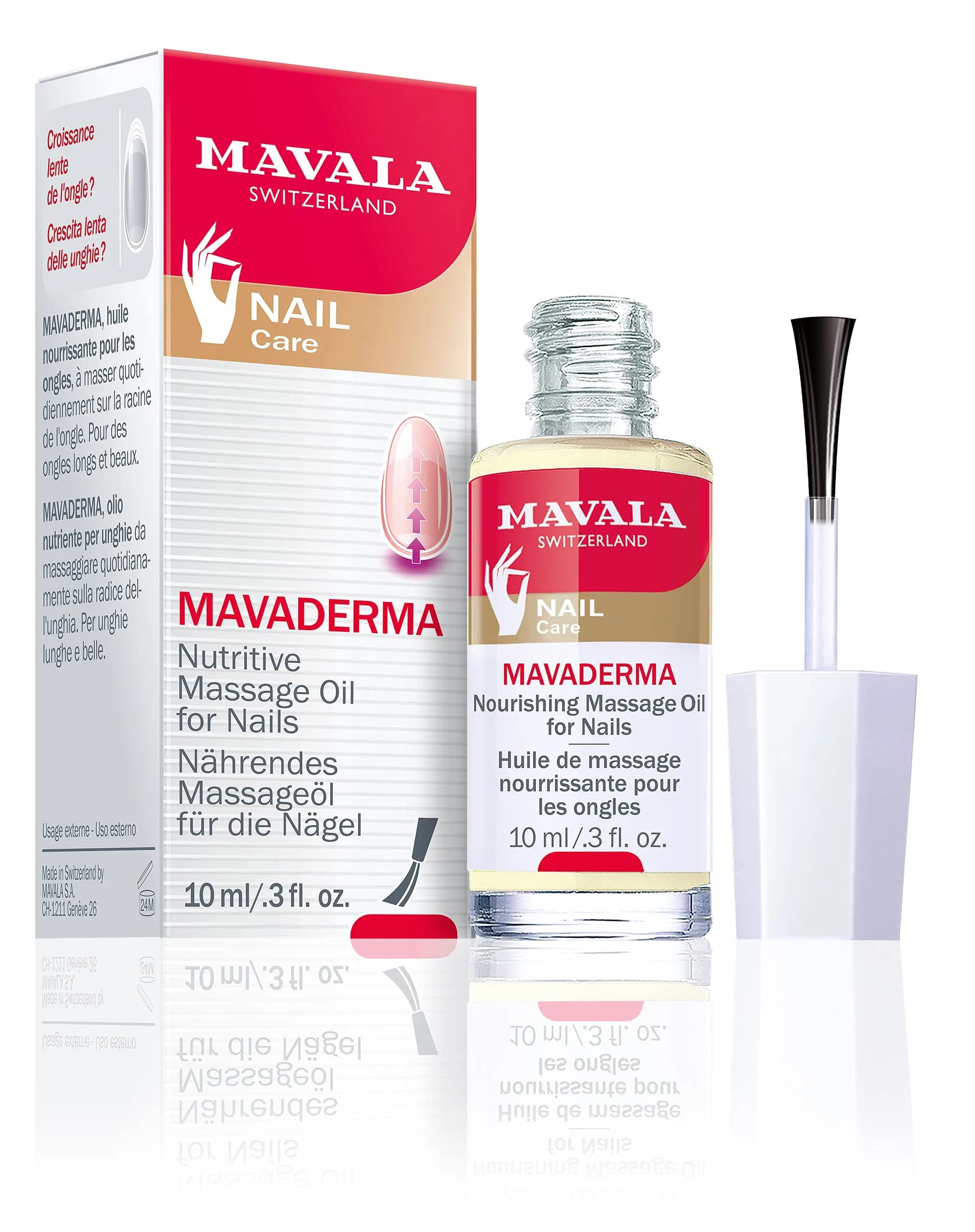 Mavala Mavaderma Nourishing Massage Oil for Nails 0.3 Fl Oz | Stimulates Nail Growth & Moisturizes - main product image