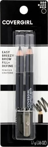 COVERGIRL Easy Breezy Brow Fill + Define Brow Pencil, 2 Pack | Long-Lasting, Deeply Pigmented, Blendable, Cruelty-Free thumbnail 1