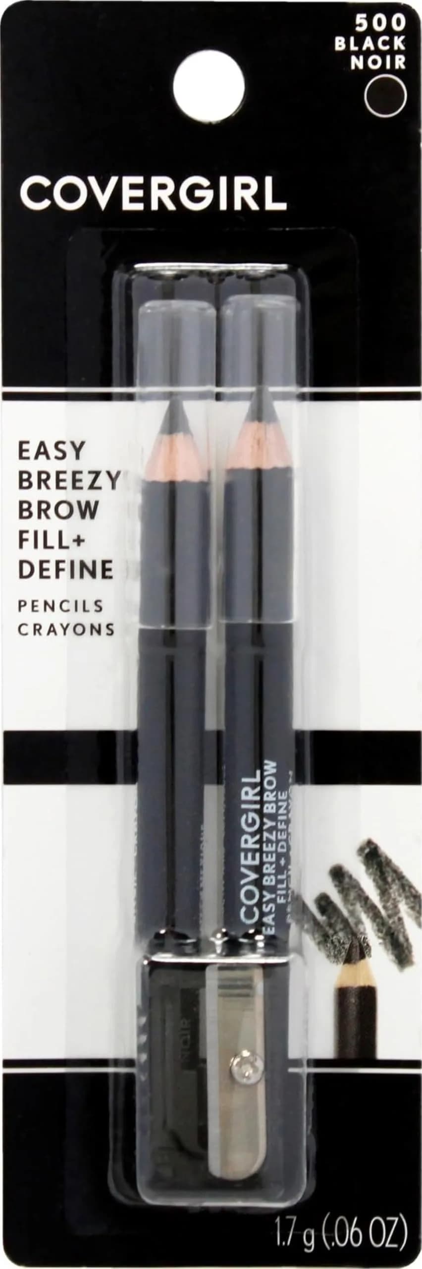 COVERGIRL Easy Breezy Brow Fill + Define Brow Pencil, 2 Pack | Long-Lasting, Deeply Pigmented, Blendable, Cruelty-Free - main product image