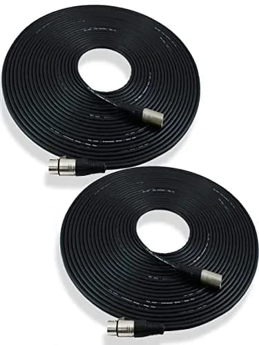 GLS Audio Mic Cable Patch Cord 50 ft | Heavy-Duty 2 Pack, Male to Female XLR for Stage & Studio thumbnail 1