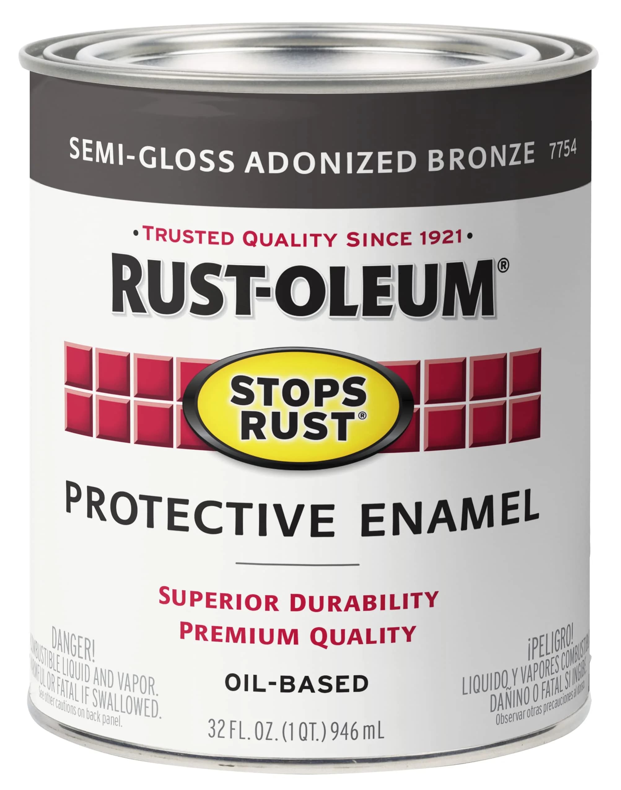 Rust-Oleum Stops Rust Semi-Gloss Enamel Paint 32 Fl Oz | Rust & Corrosion Resistant for Indoor & Outdoor Surfaces - main product image