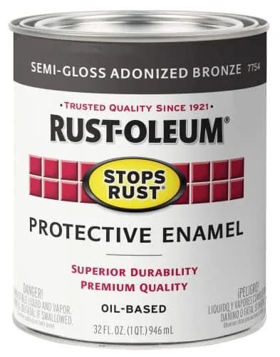 Rust-Oleum Stops Rust Semi-Gloss Enamel Paint 32 Fl Oz | Rust & Corrosion Resistant for Indoor & Outdoor Surfaces thumbnail 1