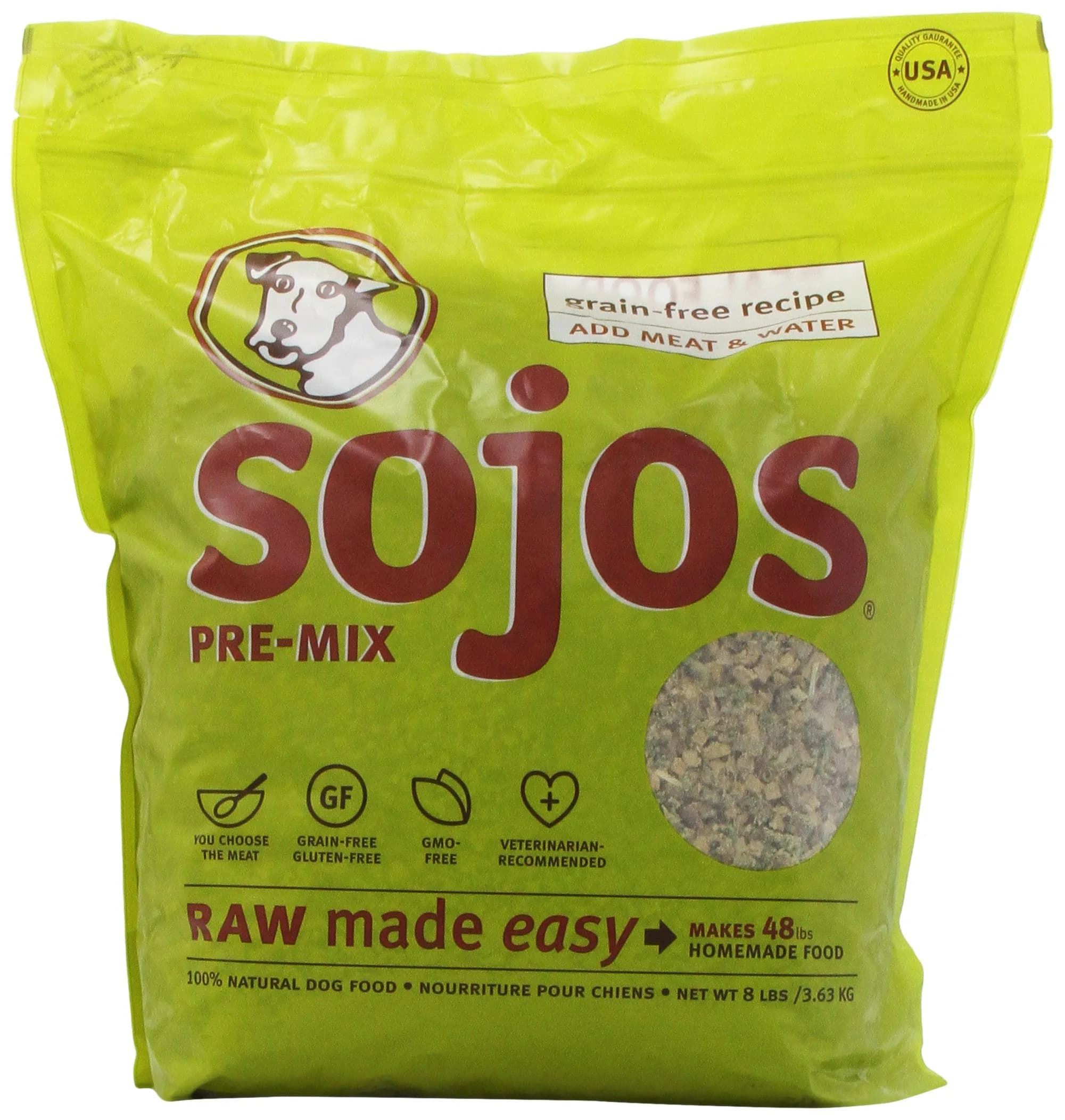 Sojos Natural 8 lb (3.63 kg) Grain-Free Pre-Mix Dog Food | Mix Your Own Raw Meals — 3.63 kg