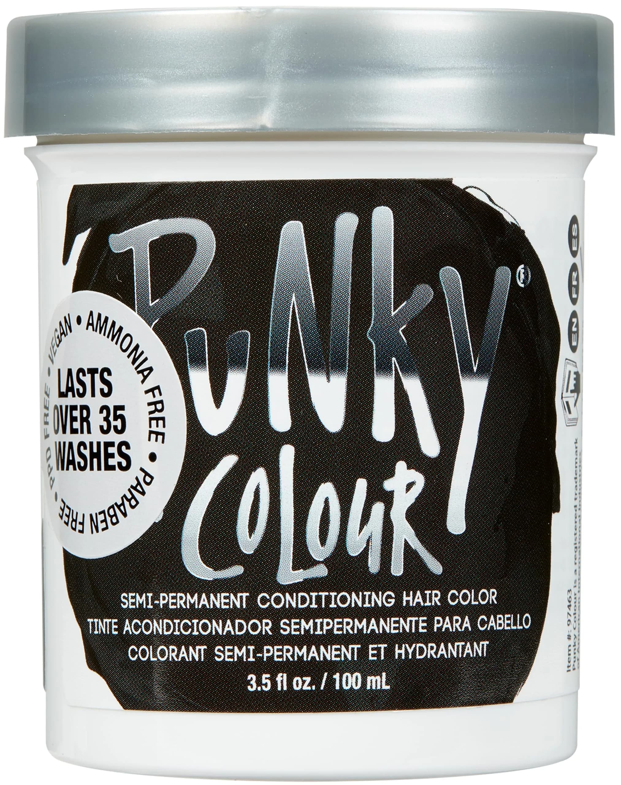 Punky Atlantic Blue Semi Permanent Hair Color 103ml (3.5 fl oz) | Vegan & Cruelty-Free Conditioning Hair Dye — Ebony