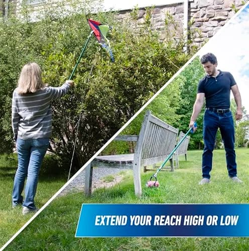 UNGER 48" Nifty Nabber Reacher with Built-in Magnet & Ergonomic Grip | Lightweight Aluminum Pole for High & Low Reach thumbnail 2