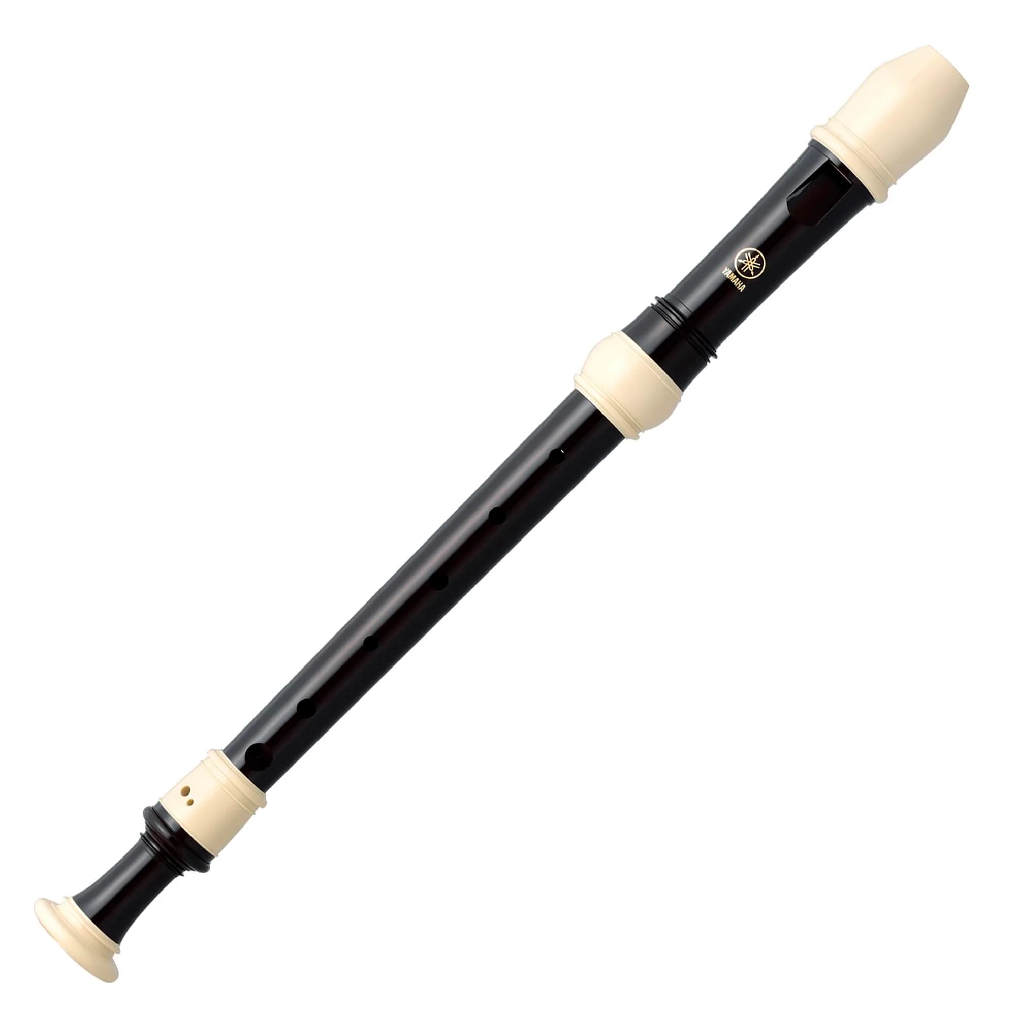 Yamaha YRA-302B Alto Recorder F Key | Smooth Brown ABS Plastic Body - main product image