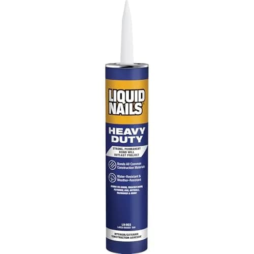 Liquid Nails Heavy Duty Construction Adhesive 10 oz | Impact-Resistant, Waterproof Bond for Heavy Materials thumbnail 1