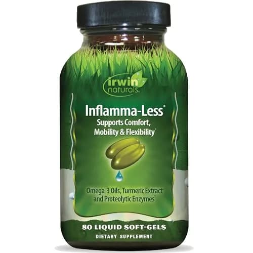 Irwin Naturals Inflamma-Less | Joint Support Liquid Softgels for Men & Women | 80 Count thumbnail 1