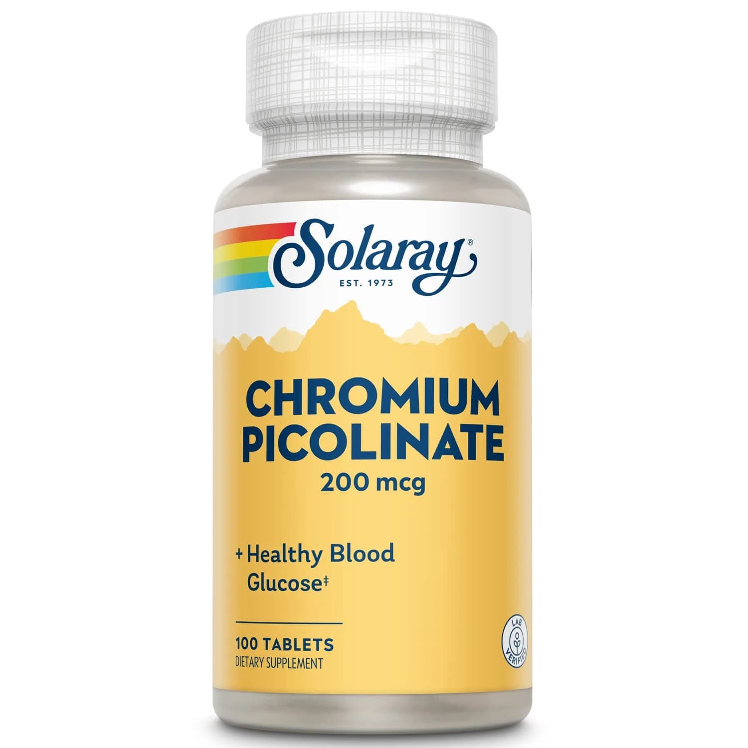Solaray Chromium Picolinate 200mcg | 100ct | Supports Carbohydrate Metabolism