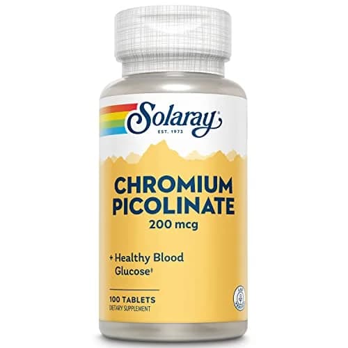 Solaray Chromium Picolinate 200mcg | 100ct | Supports Carbohydrate Metabolism thumbnail 1